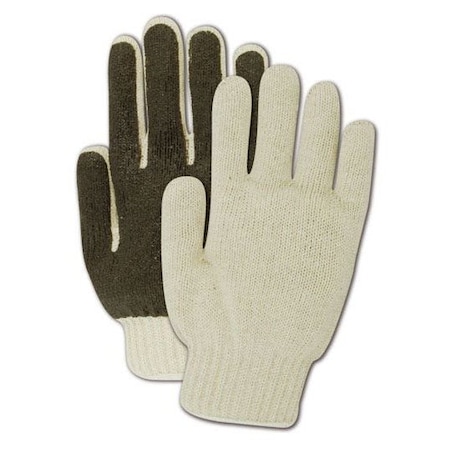 Magid Coated Gloves, Palm Coat, Natural, L 12 PK T95